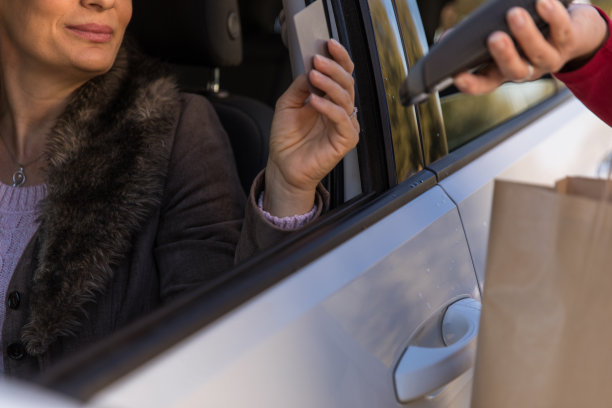 2019冠状病毒病期间，非接触式外卖付费图片下载