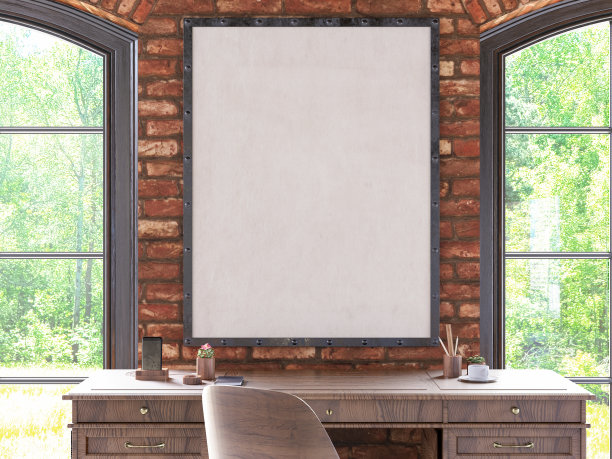 工作空间与空的相框图片下载