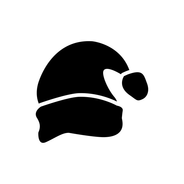 圣诞老人帽子图标象形风格的插图设计向量图片下载