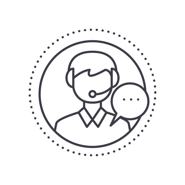 客户服务图像图标，线性孤立的插图，细线矢量，网页设计标志，轮廓概念符号与可编辑的笔触在白色的背景。图片下载