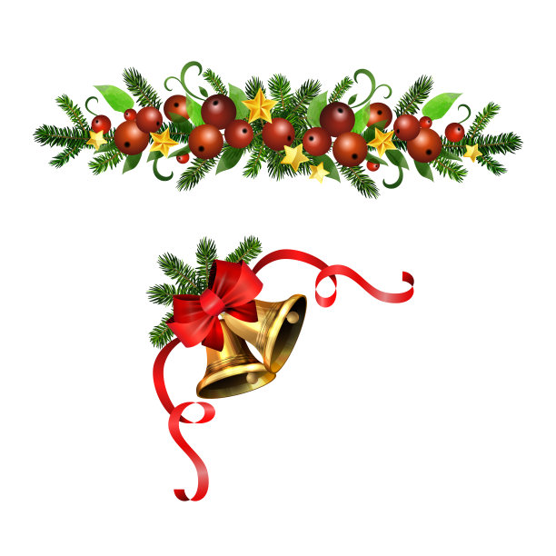 圣诞冬青早午餐装饰向量图片下载