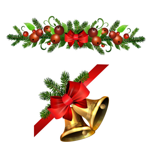 圣诞冬青早午餐装饰向量图片下载