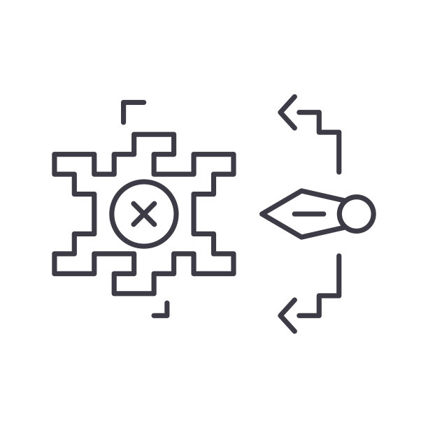 策略游戏图标，线性孤立的插图，细线矢量，网页设计标志，大纲概念符号与可编辑的白色背景笔触。图片下载