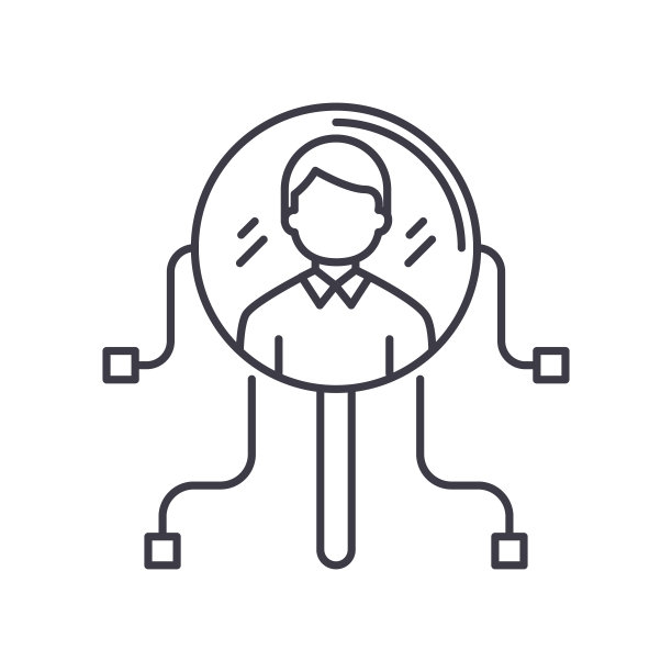 请求图标，线性孤立的插图，细线矢量，网页设计标志，大纲概念符号与可编辑的笔触在白色的背景。图片下载