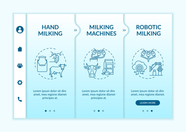 工业挤奶上的矢量模板图片下载