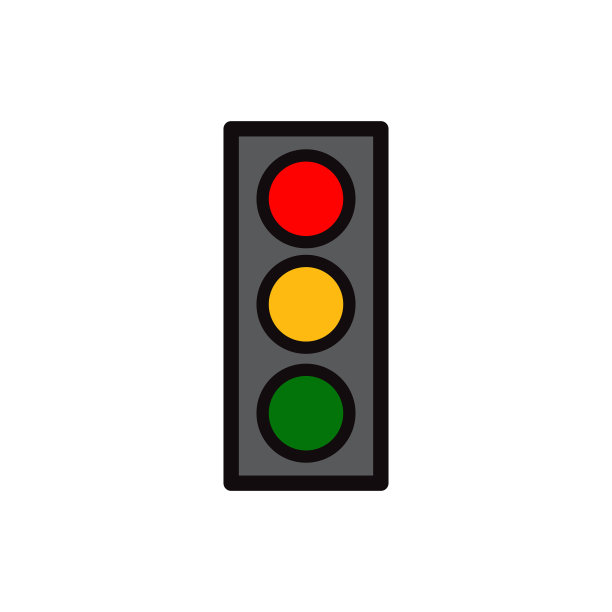 红绿灯平坦图标图片下载