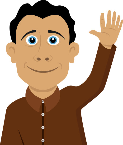 一个善良和友好的人会挥手打招呼图片下载