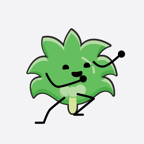 可爱的椰子树吉祥物人物在平面设计图片下载