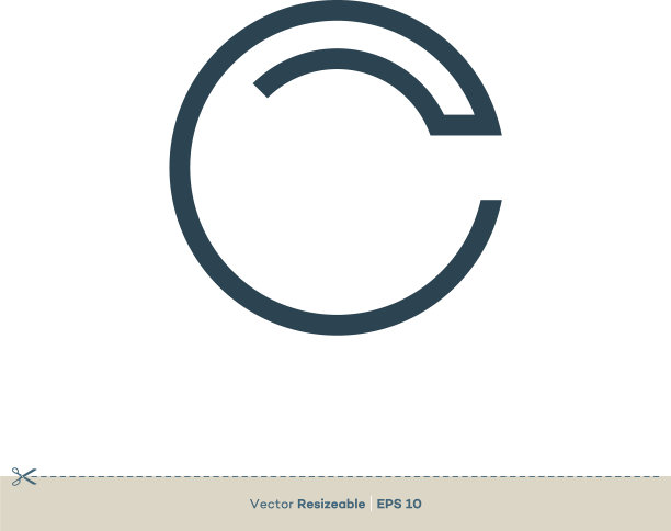 字母c图标标识模板设计eps 10图片下载