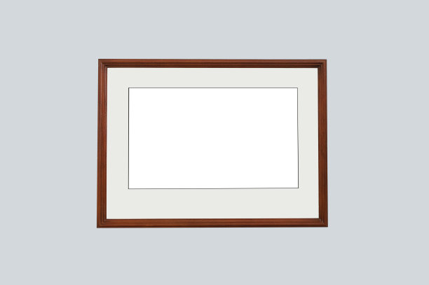 木制的棕色框架与垫子。图片下载