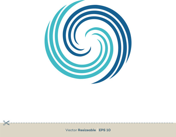 抽象漩涡标志模板设计eps 10图片下载