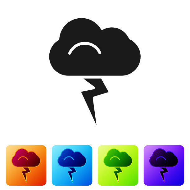 黑色风暴图标孤立在白色背景图片下载