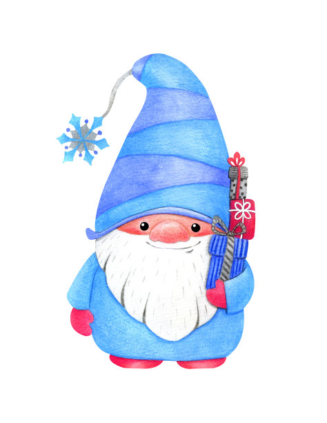 穿着蓝色西装的斯堪的纳维亚地精。图片下载