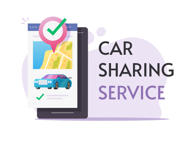 通过手机在线服务的汽车共享租赁图片下载
