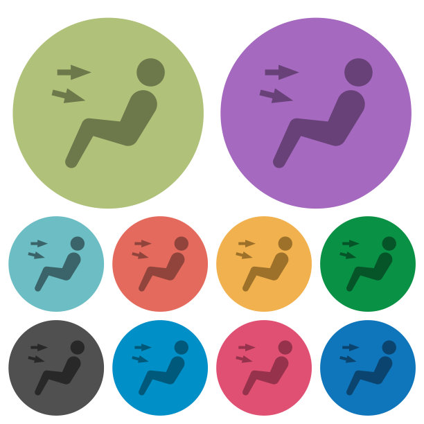 汽车气流方向头部胸部颜色较暗的图标图片下载