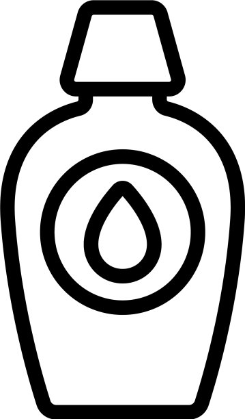 卸妆液滴图标轮廓图片下载