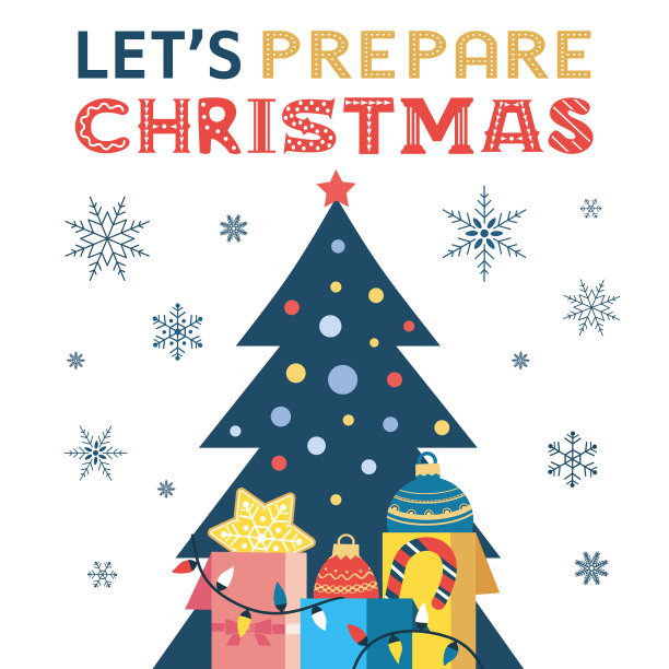 别致的冬季假期手绘矢量海报图片下载