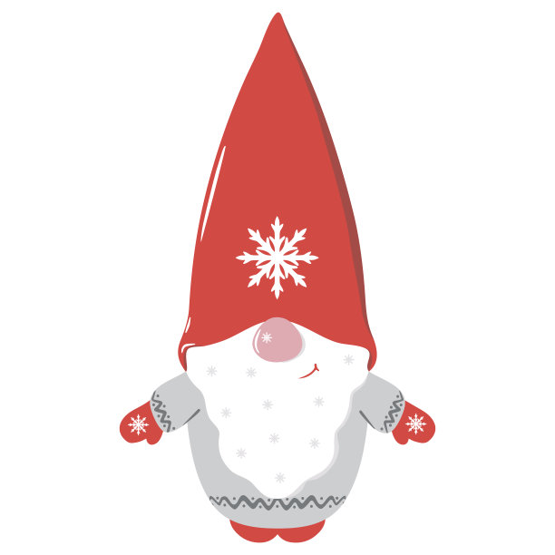 圣诞可爱的卡通侏儒。图片下载