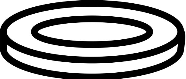 瑜伽垫圆形图标轮廓图片下载