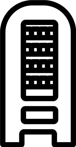 老式自动贩卖机图标轮廓图片下载