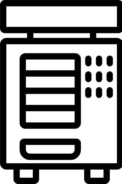 自动贩卖机设备图标轮廓图片下载