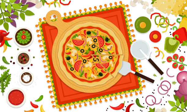 美味的披萨墨西哥平图片下载