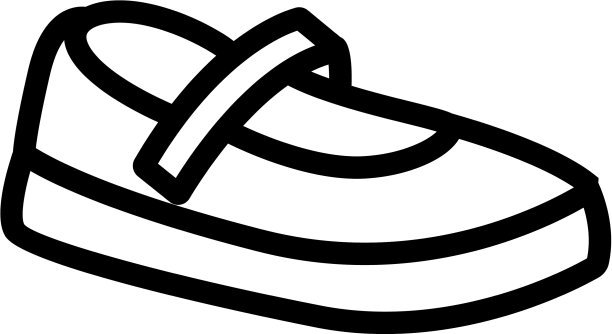 玛丽简鞋图标轮廓图片下载