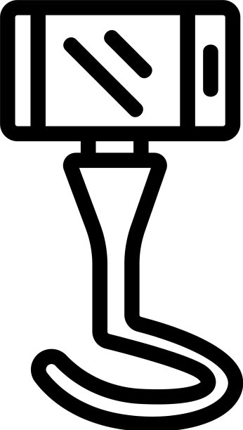 手机上的便携式自拍三脚架图标图片下载