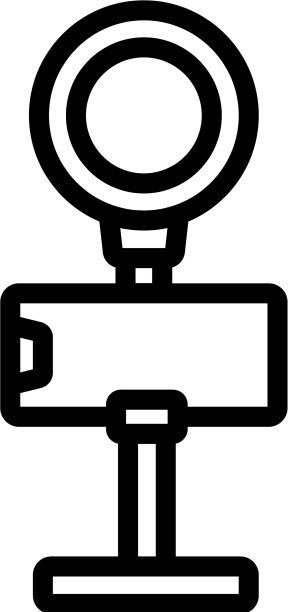 照明设备的自拍图标轮廓图片下载