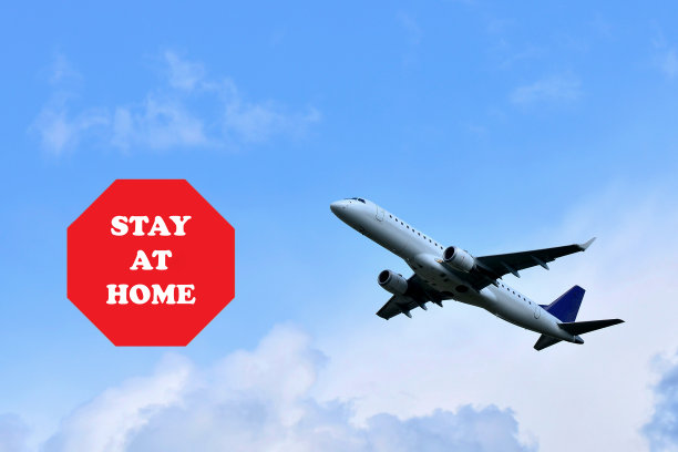 不要旅行概念。2019 - ncov全球大流行。呆在家里。图片下载