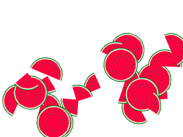 红西瓜片印花图片下载