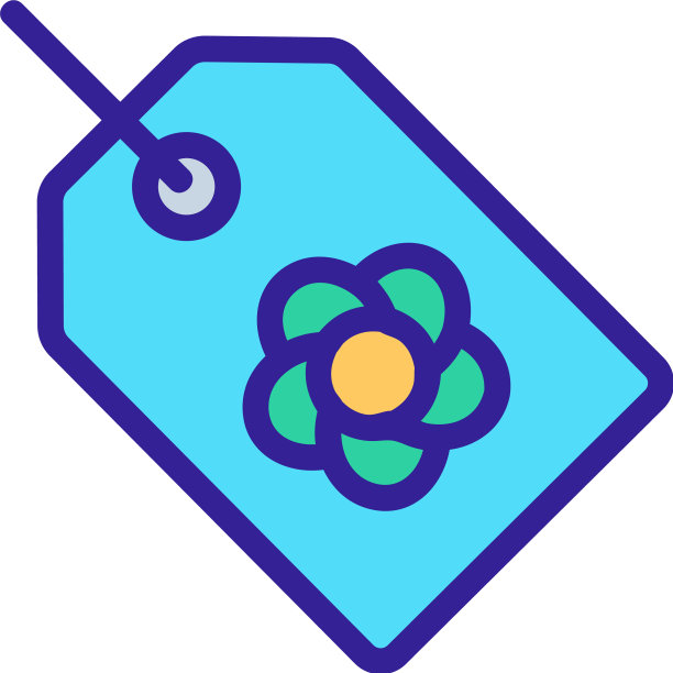 花店标签图标轮廓图片下载