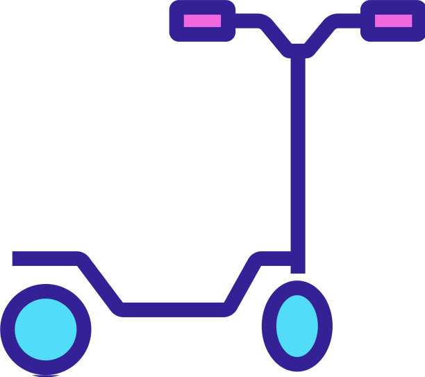 踢踏板车的图标轮廓图片下载