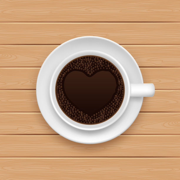 咖啡杯俯视图图片下载