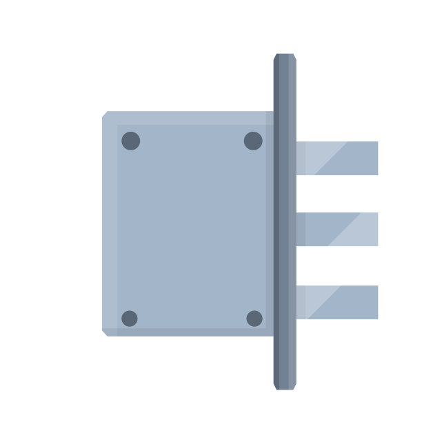 门锁。现代的锁紧装置。金属针。一个可靠的门的要素。图片下载