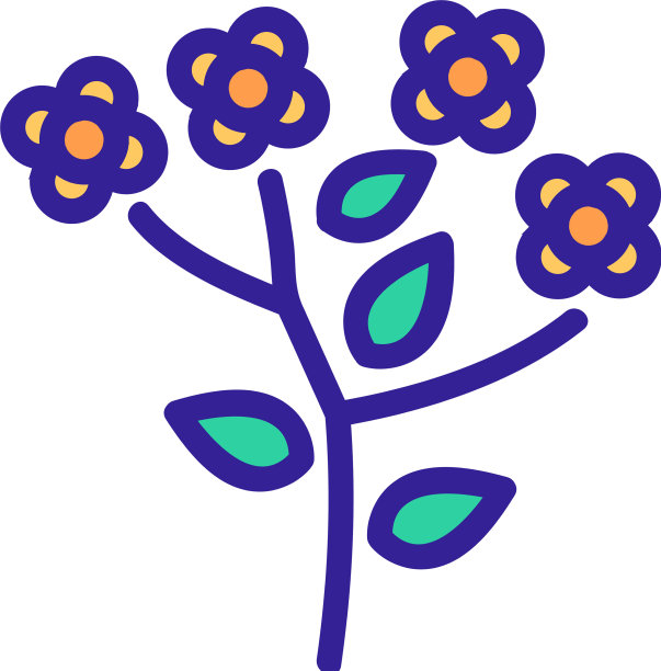 油菜花花图标轮廓图片下载