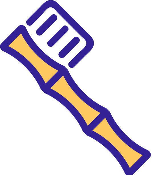 竹牙刷的图标轮廓图片下载