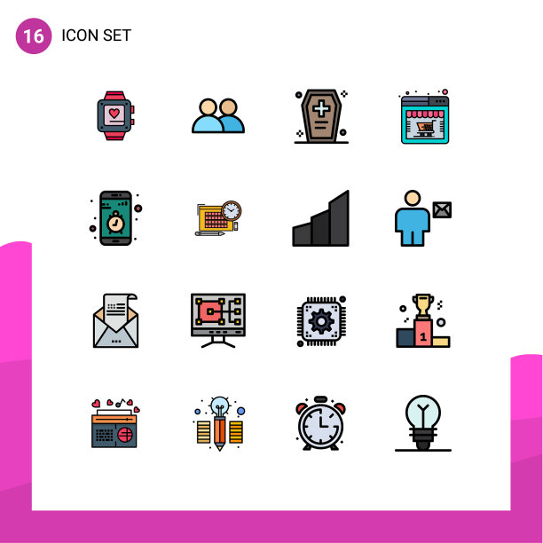 16 .用户界面平色填充线包图片下载