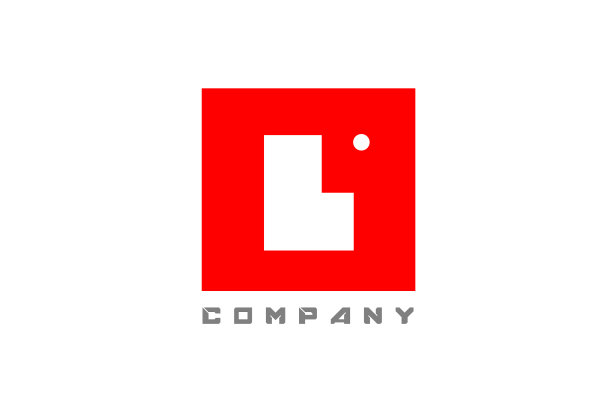 红白字母标志图标字母图片下载