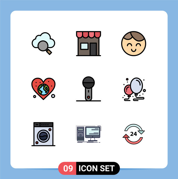 设置9商业填充线平面颜色包图片下载