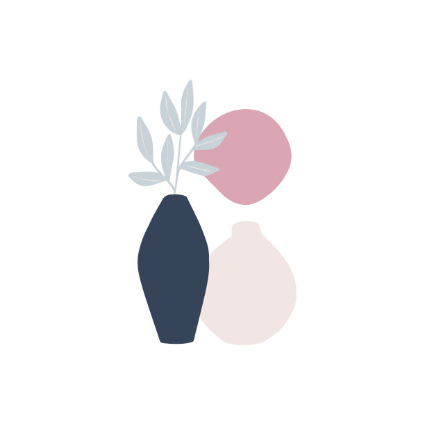 抽象时尚形状手绘矢量插图。现代印刷，波西米亚风格的海报图片下载