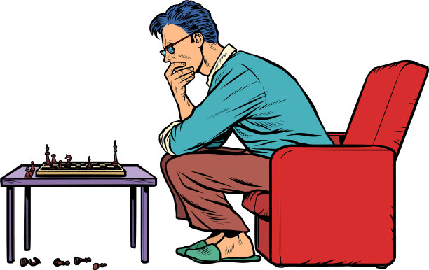 一个人独自下国际象棋图片下载