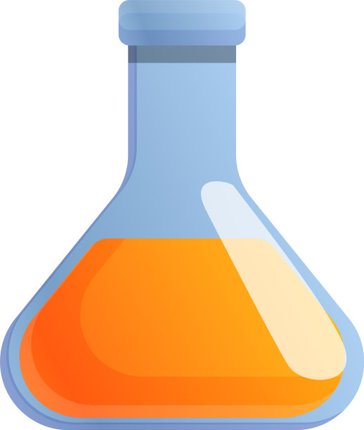 生物危害烧瓶图标卡通风格图片下载
