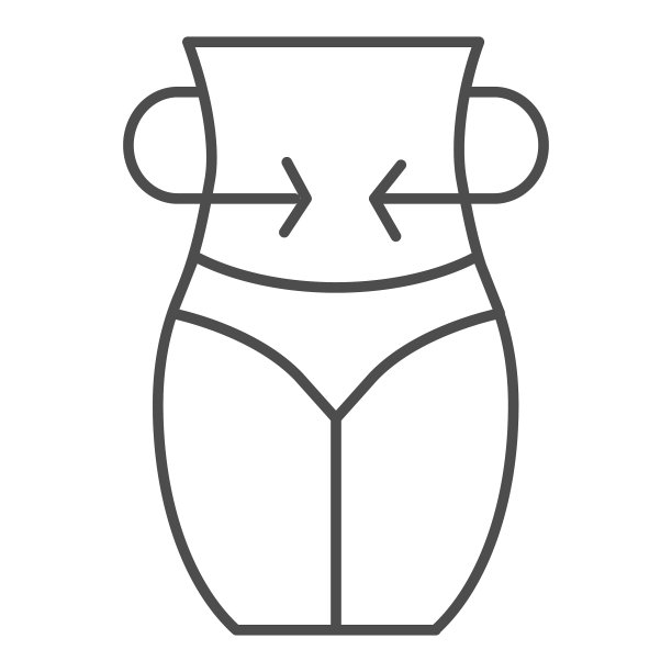 女孩身材用箭头细线象征美丽图片下载