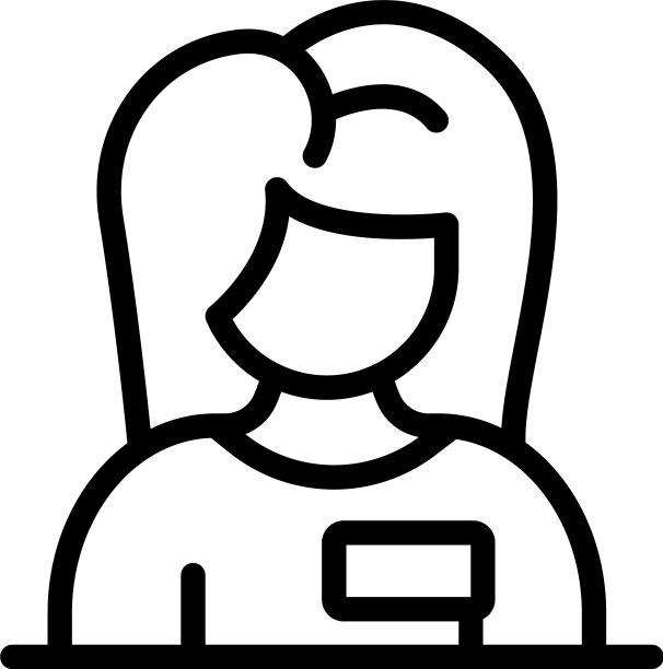 客服女孩图标轮廓风格图片下载