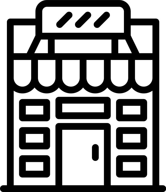 商店市场图标轮廓风格图片下载