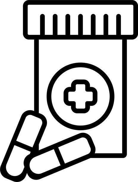 药丸瓶药品线性风格图标图片下载