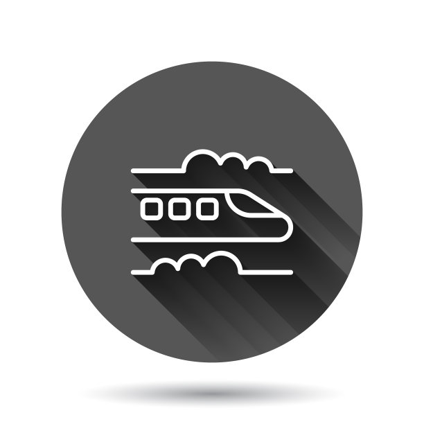 地铁图标在平面风格的地铁上黑色图片下载