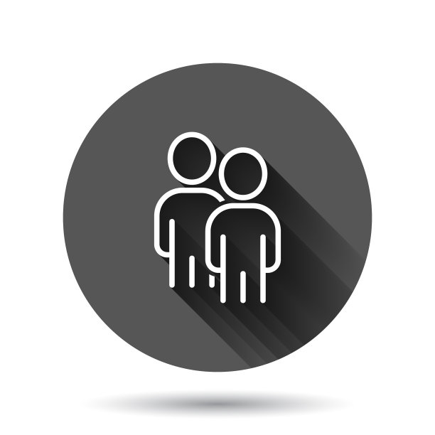 人沟通图标在平风格人上图片下载