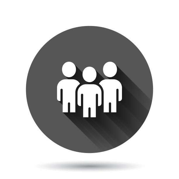 人沟通图标在平风格人上图片下载